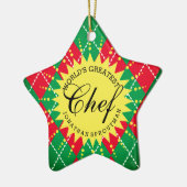 Ornament van Kerstmis van de Chef-kok van werelden (Links)