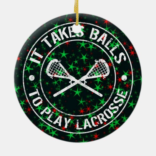 Ornament van lacrosse kerstbomen (Achterkant)