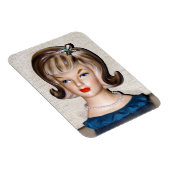 Ornament van  Lady Head Vase Butterfly Hair Magneet (Rechterzijde)