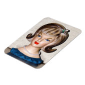 Ornament van  Lady Head Vase Butterfly Hair Magneet (Linkerzijde)
