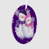 Ornament van Lovely Snowman Couple (voorkant)