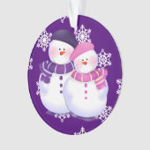 Ornament van Lovely Snowman Couple (voorkant)