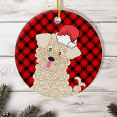 Ornament van Maltipoo met kerstpuppy Pet