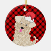 Ornament van Maltipoo met kerstpuppy Pet (Voorkant)