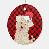Ornament van Maltipoo met kerstpuppy Pet (Links)