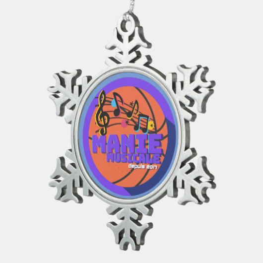 Ornament van manie Musicale-snowflake (Rechts)