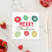 Ornament van Merry Kerstparty Snowflakes Servet (Insitu)