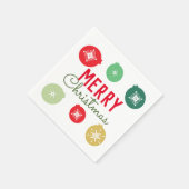 Ornament van Merry Kerstparty Snowflakes Servet (Hoek)