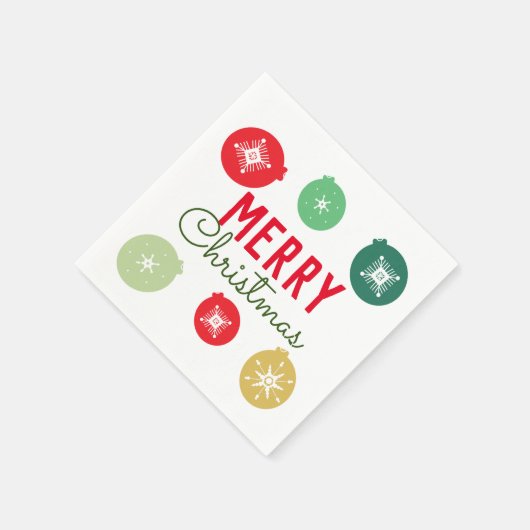 Ornament van Merry Kerstparty Snowflakes Servet (Hoek)