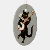 ornament van  muzikaal kattenporselein (Rechts)