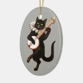 ornament van  muzikaal kattenporselein (Links)