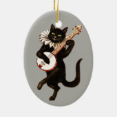 ornament van  muzikaal kattenporselein (Achterkant)