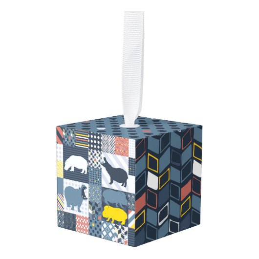 Ornament van nijlpaarden (Voorkant hoekig)