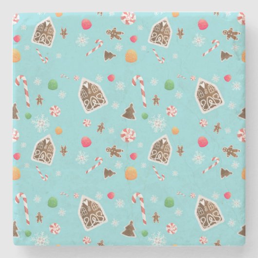 Ornament van ontbijtkoek stenen onderzetter (Voorkant)