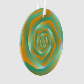 Ornament van Oranje en groen Roos (voorkant)