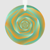 Ornament van Oranje en groen Roos (achterkant)