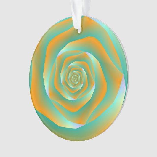 Ornament van Oranje en groen Roos (voorkant)