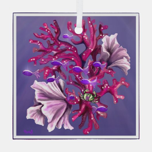 ornament van Paars zeemeerglas (Achterkant)