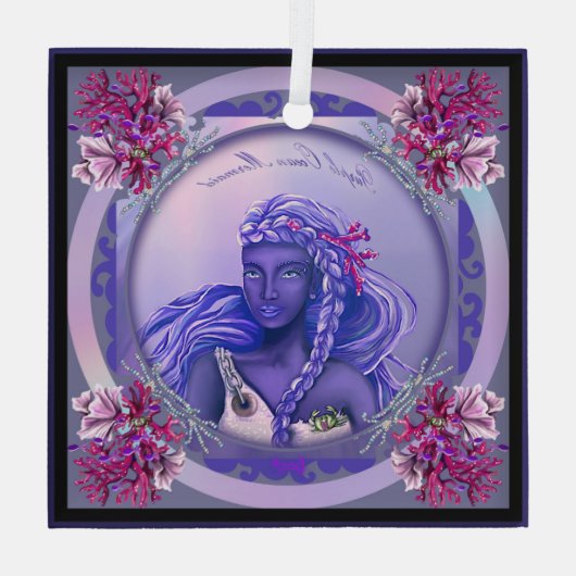 ornament van Paars zeemeerglas (Achterkant)