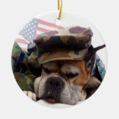 Ornament van patriottische boxer-honden (Voorkant)