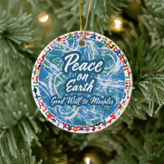 Ornament van Peace on Earth Meeples