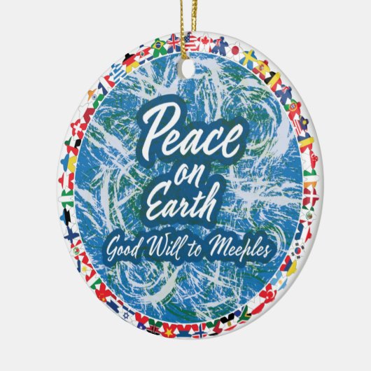 Ornament van Peace on Earth Meeples (Links)