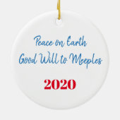 Ornament van Peace on Earth Meeples (Achterkant)