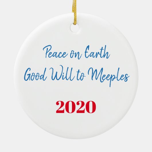 Ornament van Peace on Earth Meeples (Achterkant)