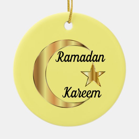 Ornament van Ramadan Kareem-keramiek (Voorkant)