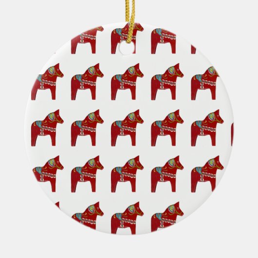 Ornament van Red Dala Horse (Voorkant)