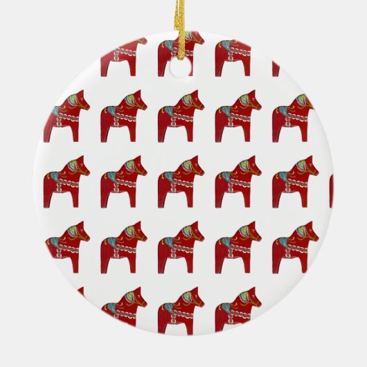 Ornament van Red Dala Horse (Achterkant)