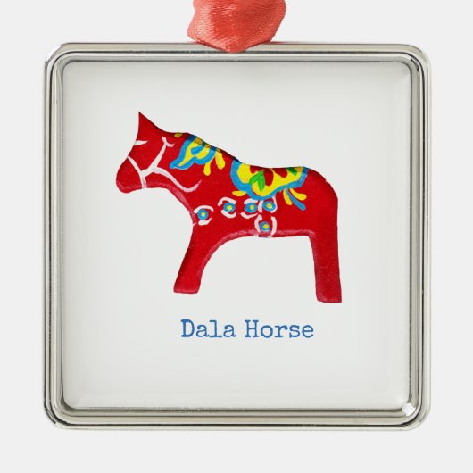 Ornament van Red Dala Horse (Voorkant)
