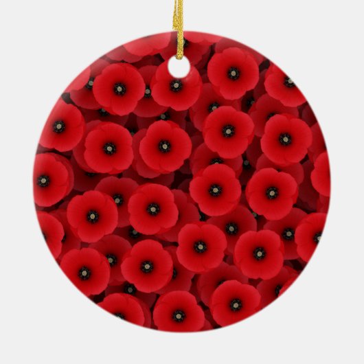 Ornament van rode papaver (Achterkant)
