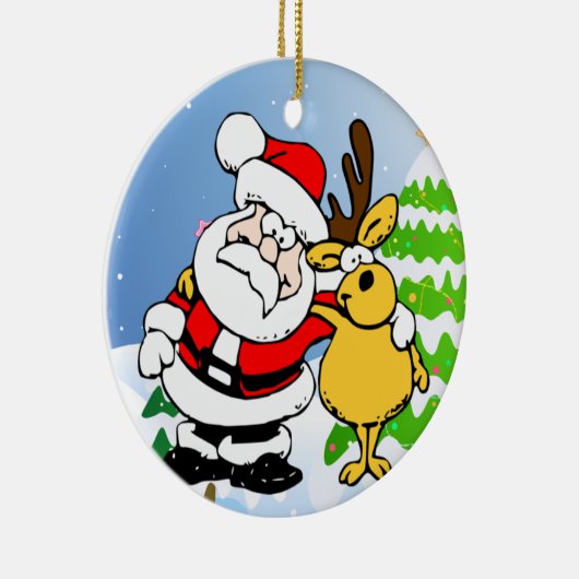 Ornament van Santa and Reindeer Pal (Rechts)