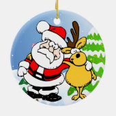 Ornament van Santa and Reindeer Pal (Achterkant)