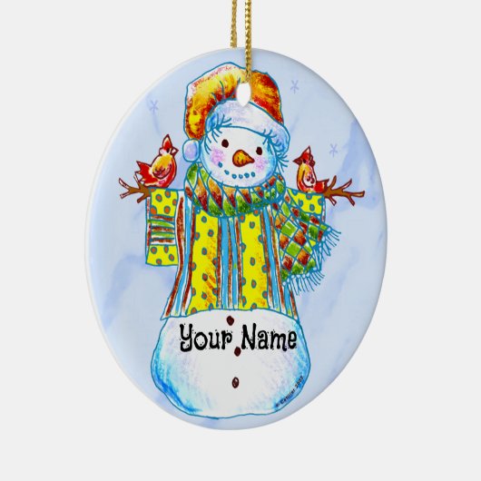 Ornament van Snowman Birdman (Rechts)