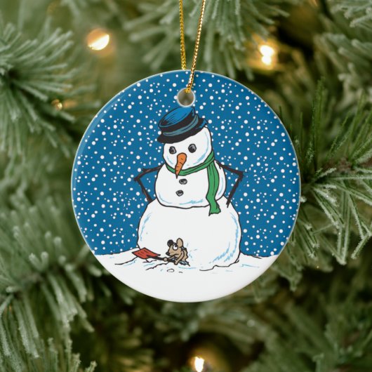 Ornament van Snowman en Muis (Boom)