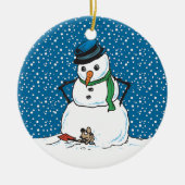 Ornament van Snowman en Muis (Voorkant)