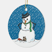 Ornament van Snowman en Muis (Links)
