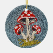 ornament van tapijthaakpaddenstoelen (Voorkant)