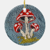 ornament van tapijthaakpaddenstoelen (Achterkant)