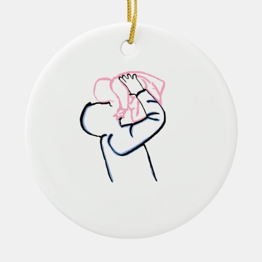 Ornament van vader en dochter (Voorkant)