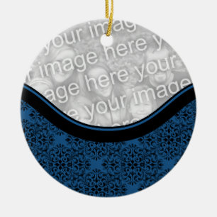 Ornament van verfijnd holiday Damask Circle