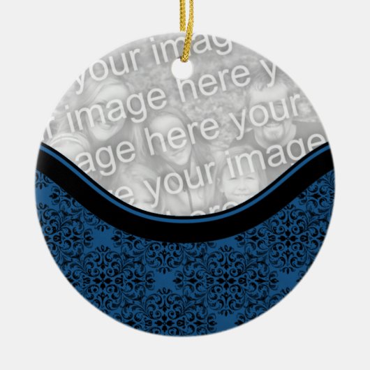 Ornament van verfijnd holiday Damask Circle (Voorkant)