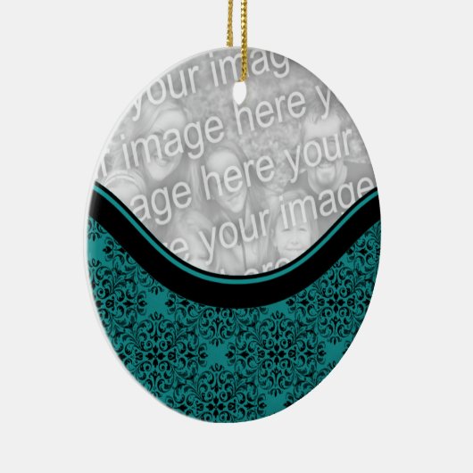 Ornament van verfijnd holiday Damask Circle (Rechts)