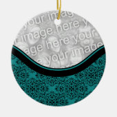 Ornament van verfijnd holiday Damask Circle (Voorkant)