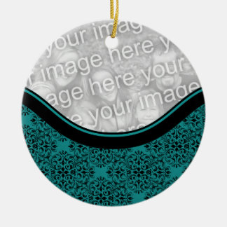 Ornament van verfijnd holiday Damask Circle
