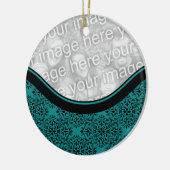 Ornament van verfijnd holiday Damask Circle (Links)