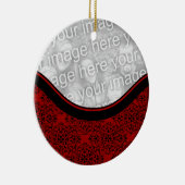 Ornament van verfijnd holiday Damask Circle (Rechts)