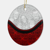 Ornament van verfijnd holiday Damask Circle (Links)